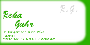 reka guhr business card